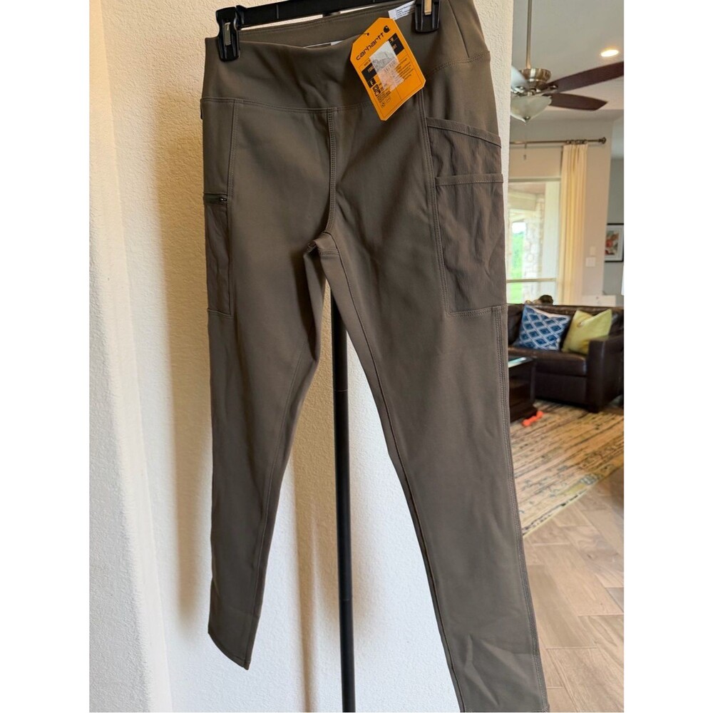 Carhartt Olive Utility Leggings with Side Pockets S